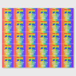 Papel De Presente 72º aniversário: Padrão Divertido e Colorido do Ar