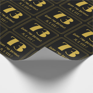 Papel De Presente 73º aniversário ~ Art Deco Inspirou o "73", nome