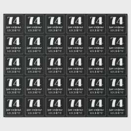 Papel De Presente 74.º aniversário - Art Deco Inspirou "74", Nome