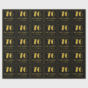 Papel De Presente 76. º aniversário ~ Art Deco Inspirou "76", nome