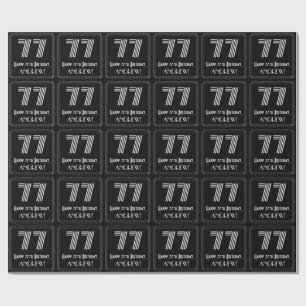 Papel De Presente 77.o aniversário: Art Deco inspirou "77" com nome