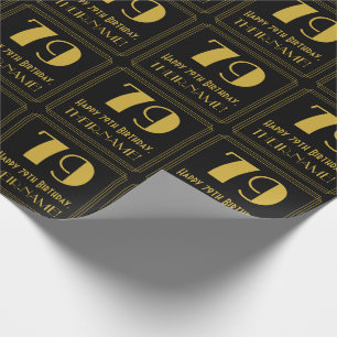 Papel De Presente 79. º aniversário ~ Art Deco Inspirou "79", nome