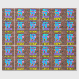 Papel De Presente 79.o Aniversário: Divertido, Grafite Urbano Inspi