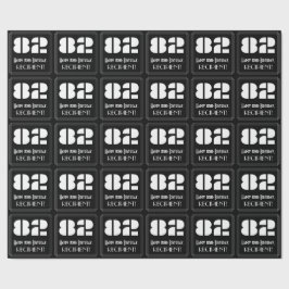 Papel De Presente 82º Aniversário: Art Deco Inspirou o Olho "82" & N