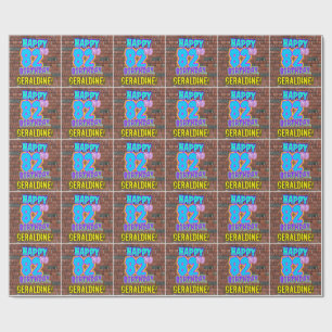 Papel De Presente 82º aniversário: Diversão, Grafite Urbano Inspirad