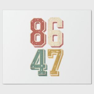Papel De Presente 8647 retrô 86 47