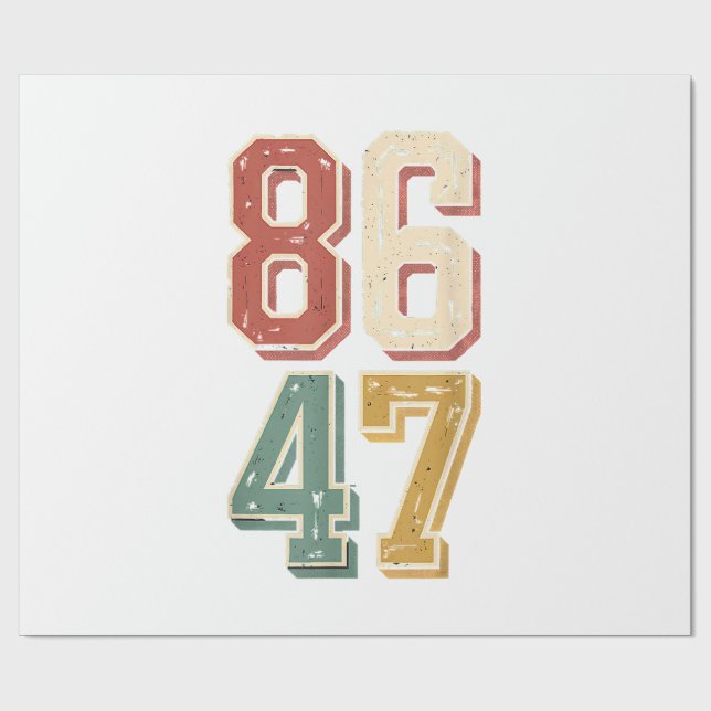 Papel De Presente 8647 retrô 86 47 (Aberto)