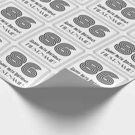 Papel De Presente 86.º aniversário: Art Deco Inspira Estilo "86" + N