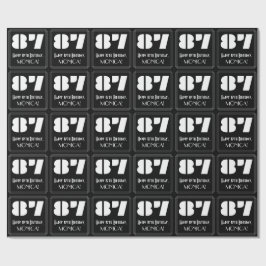 Papel De Presente 87.º aniversário: Art Deco Inspirou o Olho "87" & 