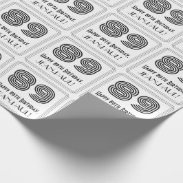 Papel De Presente 89.º aniversário: Art Deco Inspira Estilo "89" + N