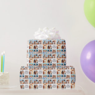 Papel De Presente 8 Colagem de Fotos Adicionar O Seu Próprio Text