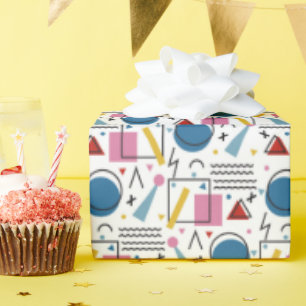 Papel De Presente 90s Formas geométricas