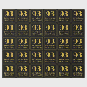 Papel De Presente 93º Aniversário ~ Art Deco Inspirou "93", Nome