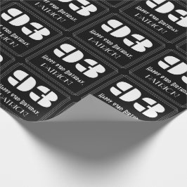 Papel De Presente 93º Aniversário: Art Deco Inspirou Olhar "93" & No