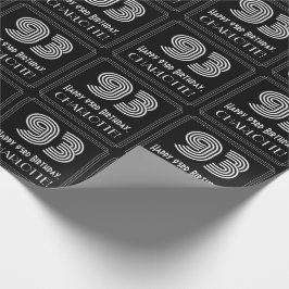 Papel De Presente 93.º aniversário: Art Deco Inspirou "93" com nome