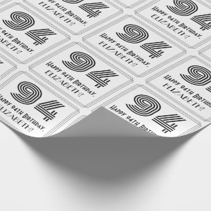 Papel De Presente 94th Aniversário: O art deco inspirou o estilo