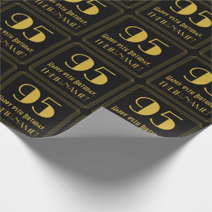 Papel De Presente 95. º aniversário ~ Art Deco Inspirou "95", nome