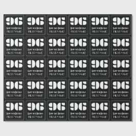 Papel De Presente 96.º aniversário: Art Deco Inspirou "96" & Nome