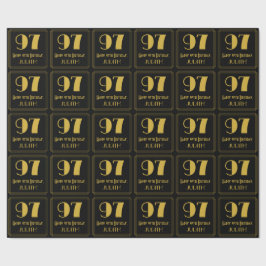 Papel De Presente 97º Aniversário ~ Arte Deco Inspirou "97", Nome