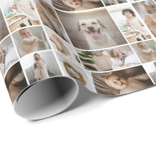 Papel De Presente 9 Colagem de Fotos Personalizadas