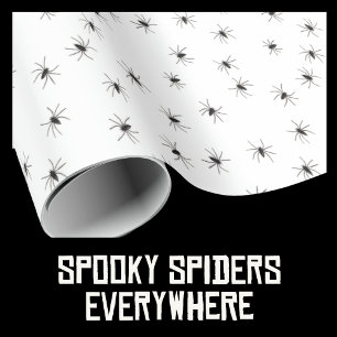 Papel De Presente A Aranha Spooky Patterned Halloween