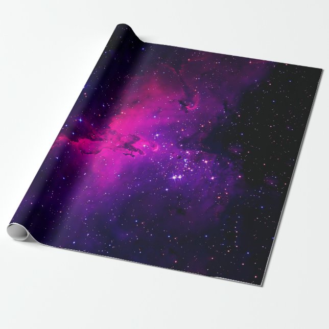 Papel De Presente A beautiful, bright space nebula. background,abstr (Desenrolado)