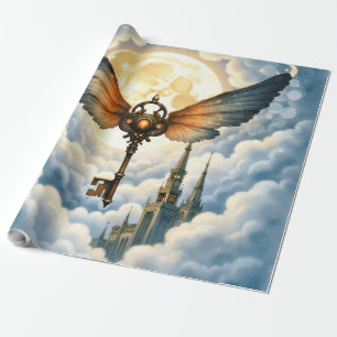 Papel De Presente A Chave da Eternidade – Asas Steampunk