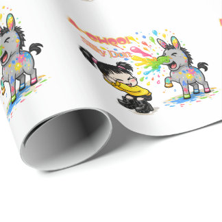 Papel De Presente A-CHOO! Silly Don – Desenho Animado de Burro Engra