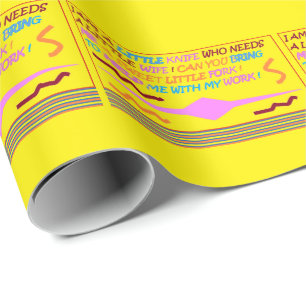 Papel De Presente A Colher Apaixona-Se Pela Escada E A Faca