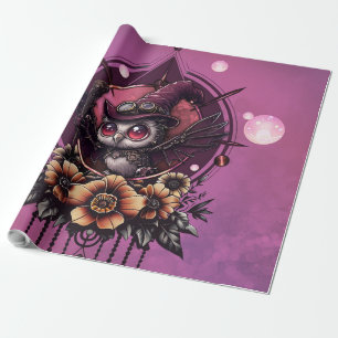 Papel De Presente A Coruja Steampunk: Guardiã dos Segredos.