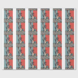 Papel De Presente A Democracia Não Tem Reis Status de Liberdade Amer