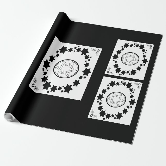 Papel De Presente A Estrela de David - (Desenrolado)