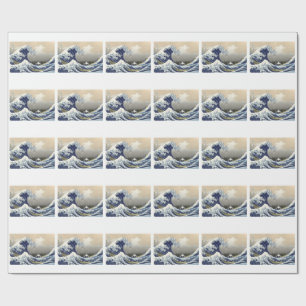 Papel De Presente A Grande Onda de Kanagawa de Hokusai (1760-1849) 