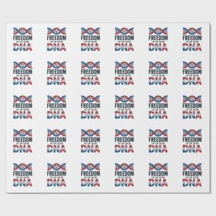 Papel De Presente A Liberdade Está No Nosso DNA Camisa Patriótica Ve
