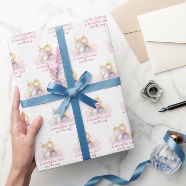 Papel De Presente A Magical Day Unicorn Birthday Party  (Presentear)