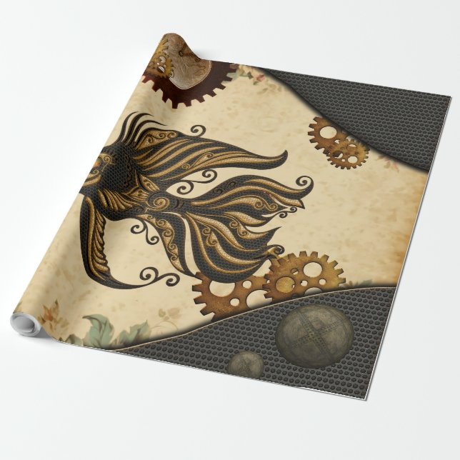 Papel De Presente A maravilha mecânica do peixe-galo-do-oceano. (Desenrolado)