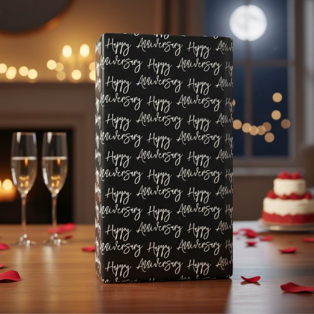 Papel De Presente A moldura da 'Vibe do Aniversário' (The 'Anniversary Vibe' Wrap Wrapping Paper)