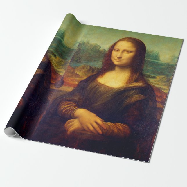 Papel De Presente A Mona Lisa por Leonardo Da Vinci (Desenrolado)