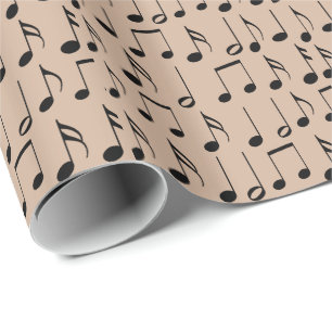 Papel De Presente A música preta nota o teste padrão