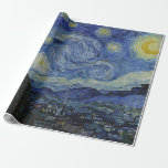 Papel De Presente A Noite Estrelada de Vincent Van Gogh<br><div class="desc">Vincent Van Gogh - uma celebração dos Mestrados da Arte</div>