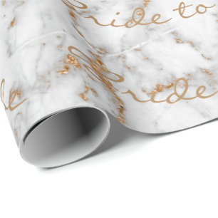 Papel De Presente A noiva personalizada da escova a ser ouro de