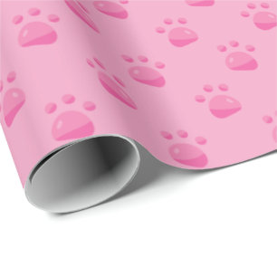 Papel De Presente A pata cor-de-rosa imprime o teste padrão   todo 