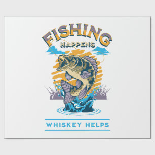 Papel De Presente A Pesca Acontece. Whiskey ajuda!