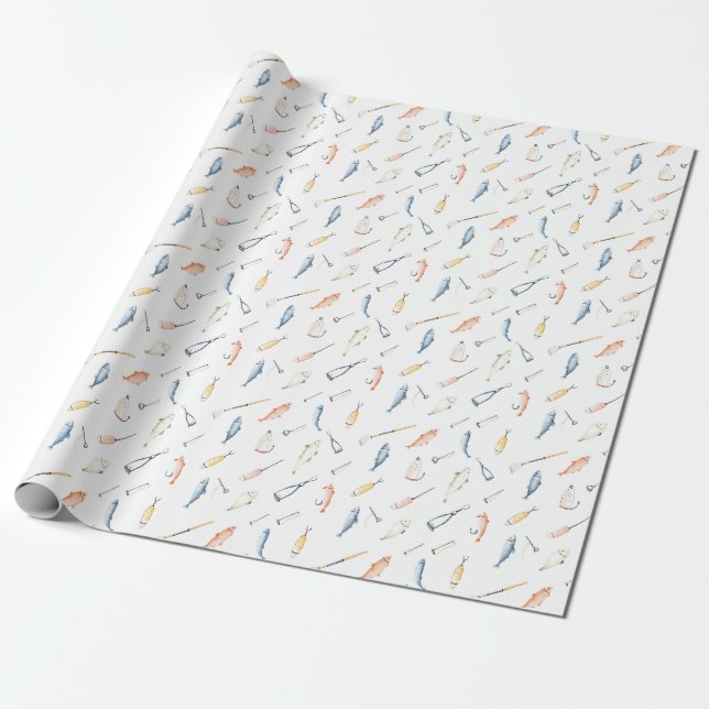 Papel De Presente A Pesca Permite-Nos Aproximar-Nos Da Natureza (Desenrolado)