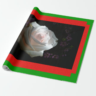 Papel De Presente A Rosa Branca -