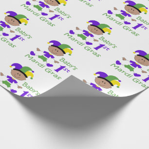 Papel De Presente A rua do bebê Mardi Gras