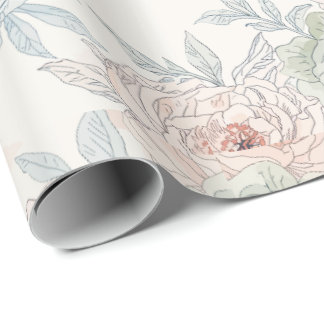 Papel De Presente A symphony of song and petals pattern