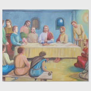 Papel De Presente A Última Ceia: Jesus e os Discípulos