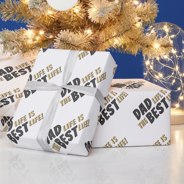 Papel De Presente A vida do pai é a melhor citação do pai (Feriados)