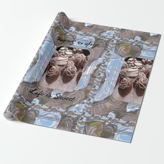 Papel De Presente A vida é doce (Desenrolado)